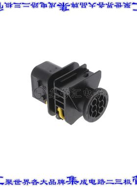 1-1703773-1 矩形连接器外壳6POS插头2排4mm公形引脚黑色面板安装