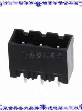 5452154 端子块连接器3POS接头公引脚带罩5.08mm黑色垂直通孔