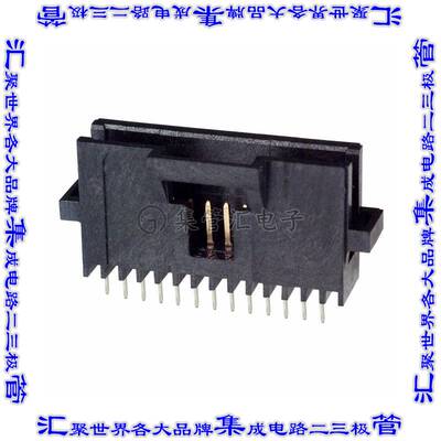 6-104071-1 针座连接器12POS接头1.27mm公形插针通孔直针镀金