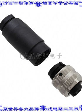 1521313 圆形连接器3POS插座母插口螺钉镀金自由悬挂