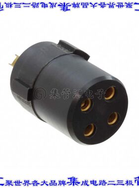 BIS14PLN0412F 圆形连接器4POS插件母插口焊杯镀金