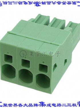1996029 端子块连接器3POS插头母插口7.62mm绿色自由悬挂