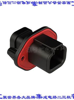 ATP04-4P-PM07GEC 矩形连接器外壳4POS插座2排公形引脚黑色面板安