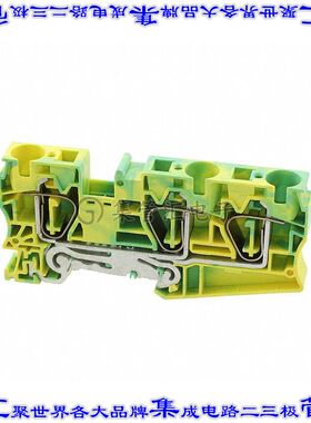 3035344 端子块连接器3POS接地地面12.2mm绿色黄色4-16AWG