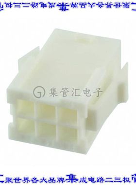1969613-6 矩形连接器外壳6POS插头2排4.2mm公形引脚天然色面板安