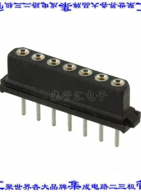 M80-8970701 针座连接器7POS插座2mm母形插口通孔直针镀金