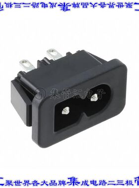 6160.0145 电源接入连接器2POS插座公形引脚IEC320-C8面板安装卡
