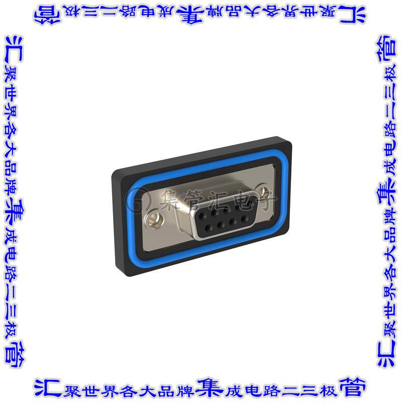 L17ED09S30 连接器9POS插座母插口2排D-Sub面板安装通孔直角