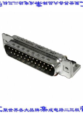 163A13089X 连接器25POS插头公引脚2排D-Sub通孔直角