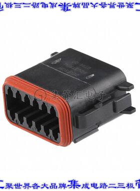 DT06-12SA-CE10 矩形连接器外壳12POS插头2排母形插口黑色自由悬