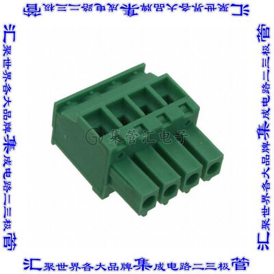 OSTTS04315B 端子块连接器4POS插头母插口3.81mm绿色自由悬挂