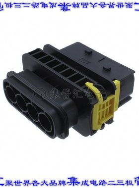 1-1564534-1 矩形连接器外壳4POS插头9mm公形引脚黑色面板安装