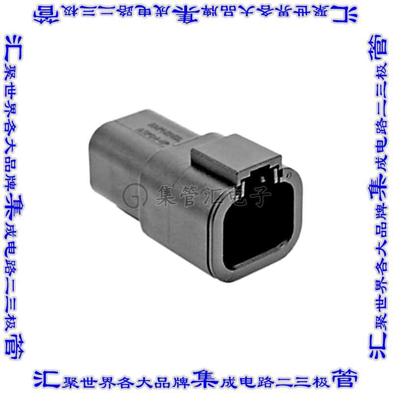 ATP04-4P-BLK 矩形连接器外壳4POS插座2排公形引脚黑色自由悬挂
