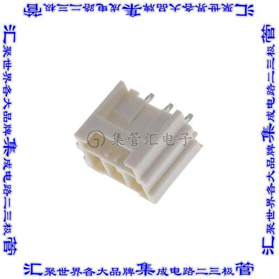 1969688-3 针座连接器3POS接头6mm公形插针通孔直针锡