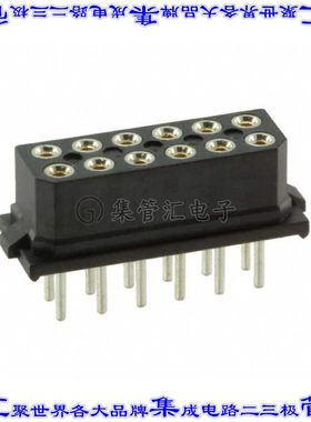 M80-8501242 针座连接器12POS插座2排2mm母形插口通孔直针镀金