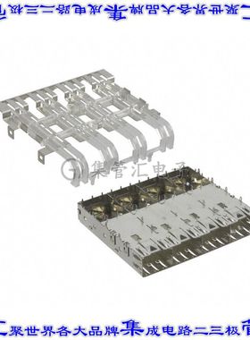 1761008-3 插拔式连接器机架成组(1 x 4)SFP通孔直角压配