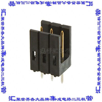 826467-3 针座连接器3POS接头2.54mm公形插针通孔直针镀金