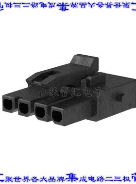2157591004 矩形连接器外壳4POS插座3mm母形插口黑色自由悬挂