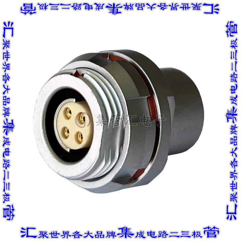 MMI-M1RS104P-IP68 圆形连接器4POS插座母插口焊接镀金面板安装通