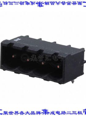 14120416002000 端子块连接器4POS接头公引脚带罩5mm黑色90DEG通