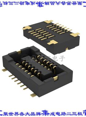 AXT512124 板对板连接器12POS插口外罩触点2排0.4mm表贴SMD镀金