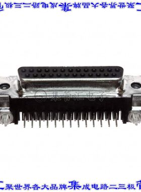 747846-3 连接器25POS插座母插口2排D-Sub通孔直角