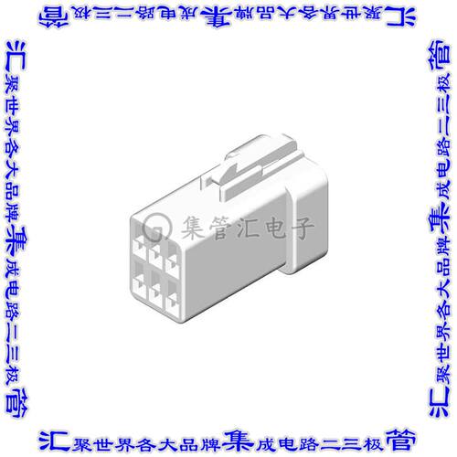 CPB206SDR00 矩形连接器外壳6POS插座2排2mm母形插口天然色自由悬