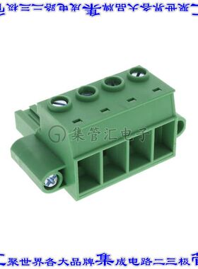 EV0461510000G 端子块连接器4POS插头母插口10.16mm绿色自由悬挂