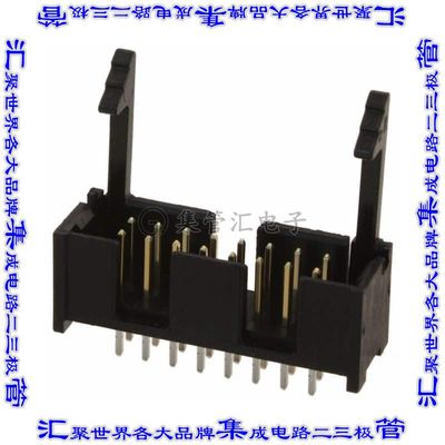 104128-3 针座连接器16POS接头2排2.54mm公形插针通孔直针镀金