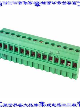 OSTTS14515A 端子块连接器14POS插头母插口5.08mm绿色自由悬挂