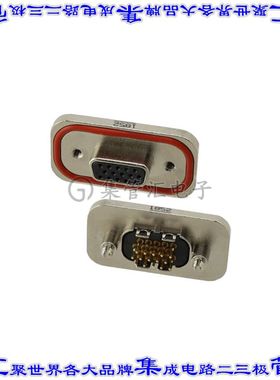 MDBRE15SEAN0 连接器15POS插座母插口3排D-Sub高密度面板安装通孔