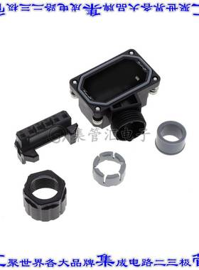 JN13FJ06SN1 矩形连接器6POS插头母插口黑色压接镀金面板安装通孔