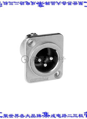 AC3MMDZ 圆形连接器3POS插座公形引脚焊杯银面板安装