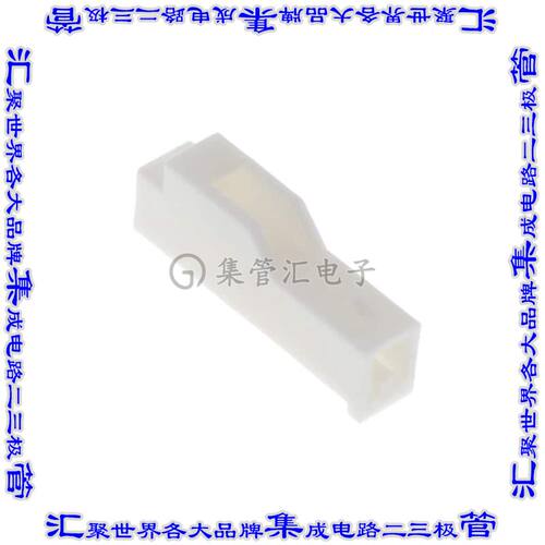 YLR-01VF 矩形连接器外壳1POS插座公形引脚白色自由悬挂