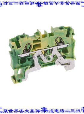 2004-1207 端子块连接器2POS接地地面6.2mm绿色黄色10-14AWG