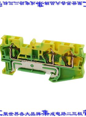 3031416 端子块连接器3POS接地地面6.2mm绿色黄色10-28AWG