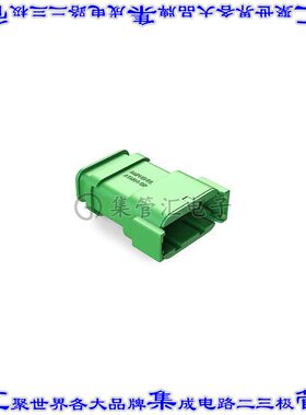 ATM04-12PC-SR1GN 矩形连接器外壳12POS插座2排公形引脚绿色自由