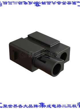 PL000733 矩形连接器外壳2POS插座9.5mm公形引脚黑色面板安装