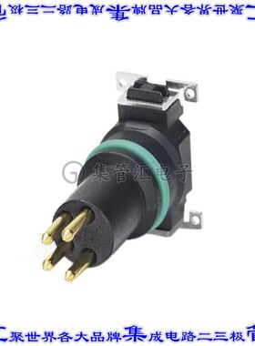 1412256 圆形连接器4POS插头公引脚焊接镀金表面贴装