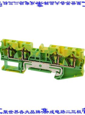 3031461 端子块连接器4POS接地地面6.2mm绿色黄色10-28AWG