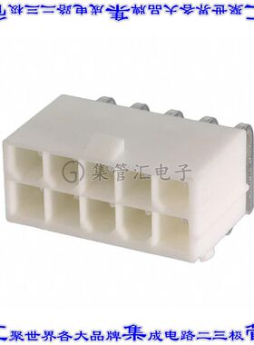 649010227222 针座连接器10POS接头2排4.2mm公形插针通孔直角锡