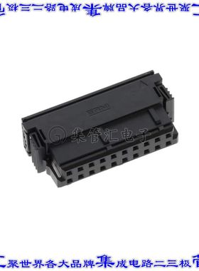 374335-E 矩形连接器外壳20POS插座2排2.54mm母形插口黑色自由悬
