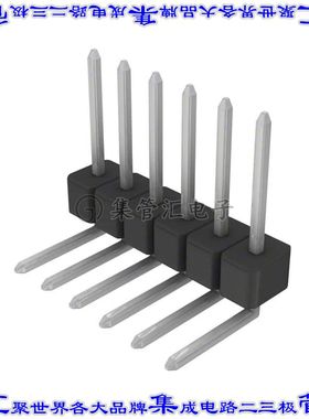 PEC06SGBN 针座连接器6POS分离式2.54mm公形插针通孔直角锡