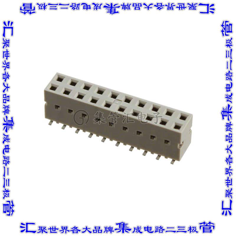89898-310ALF 针座连接器20POS插座2排2.54mm母形插口表贴SMD镀金