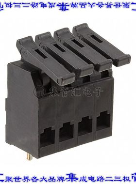 AST0550402 线对板连接器4POS接线端子5mm通孔水平带板