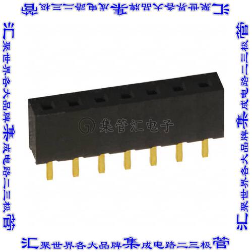 NPPN071BFCN-RC 针座连接器7POS插座2mm母形插口通孔直针镀金