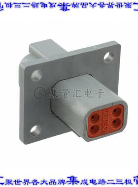 DT04-4P-L012 矩形连接器外壳4POS插座2排公形引脚灰色面板安装