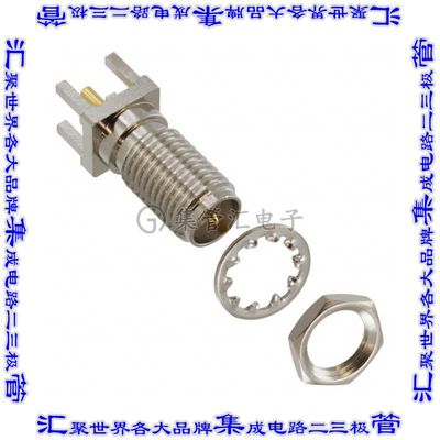 CONREVSMA008 同轴连接器RP-SMA插座公插针焊接50欧姆面板安装通