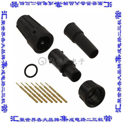 16980-7PG-522 圆形连接器7POS插头公引脚压接镀金自由悬挂