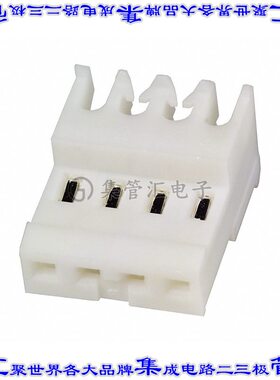 3-640621-4 矩形连接器4POS插座2.54mm母插口白色IDC锡自由悬挂直
